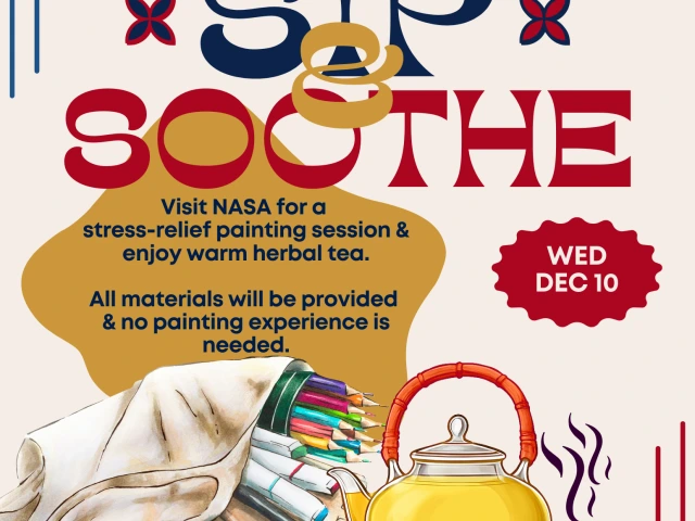 Sip & Soothe Event Flyer