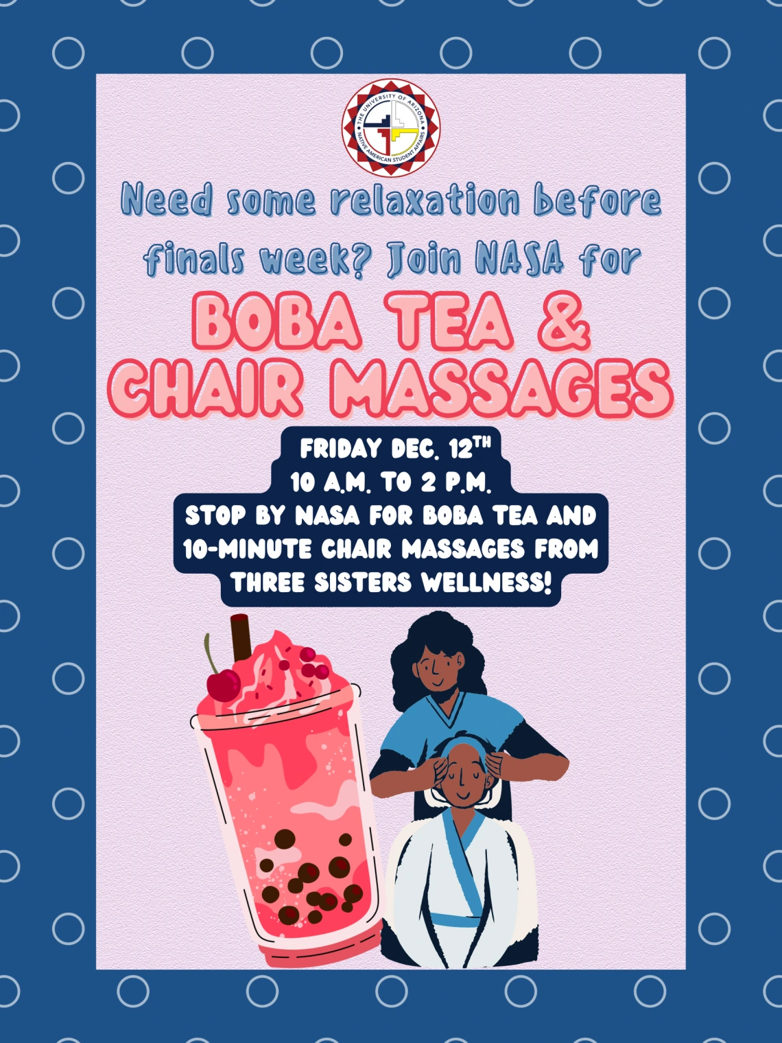 Boba Tea and Chair Massages Flyer